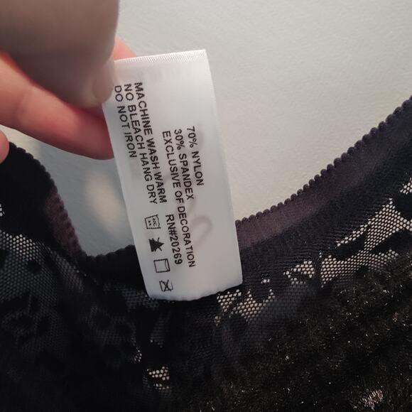 NWT Rago Plus Sz 48C Black Lacette Long Leg Body Briefer Shapewear Light Control - Picture 9 of 10